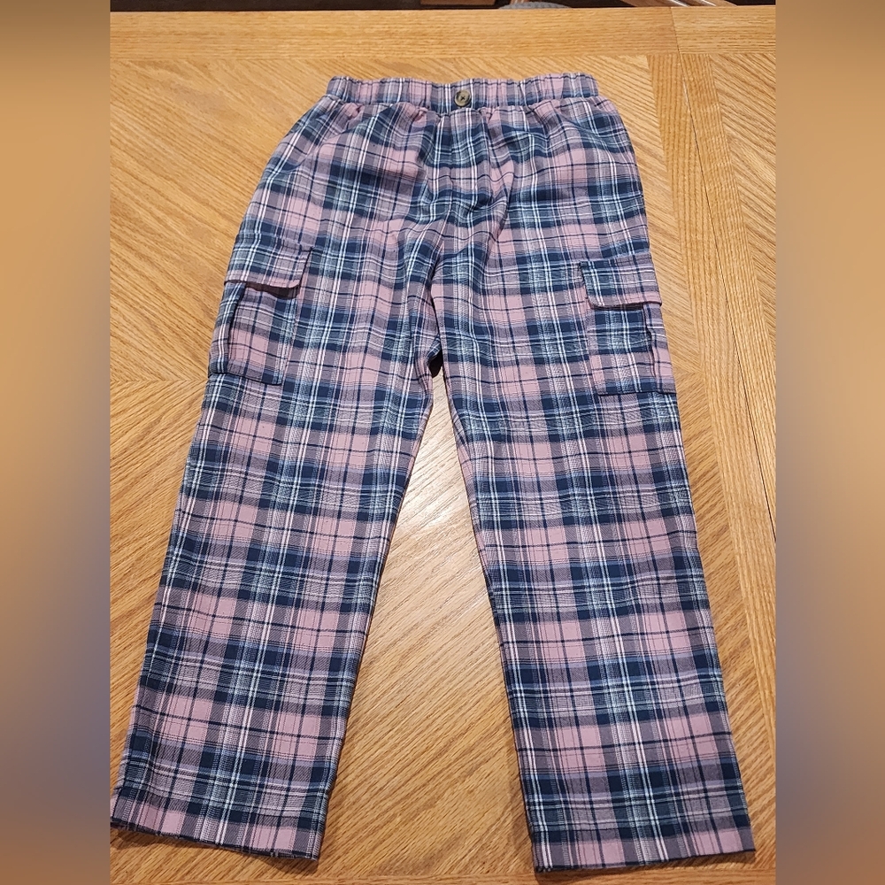 Art Class Girl's Pink Plaid Pants Size L 10/12